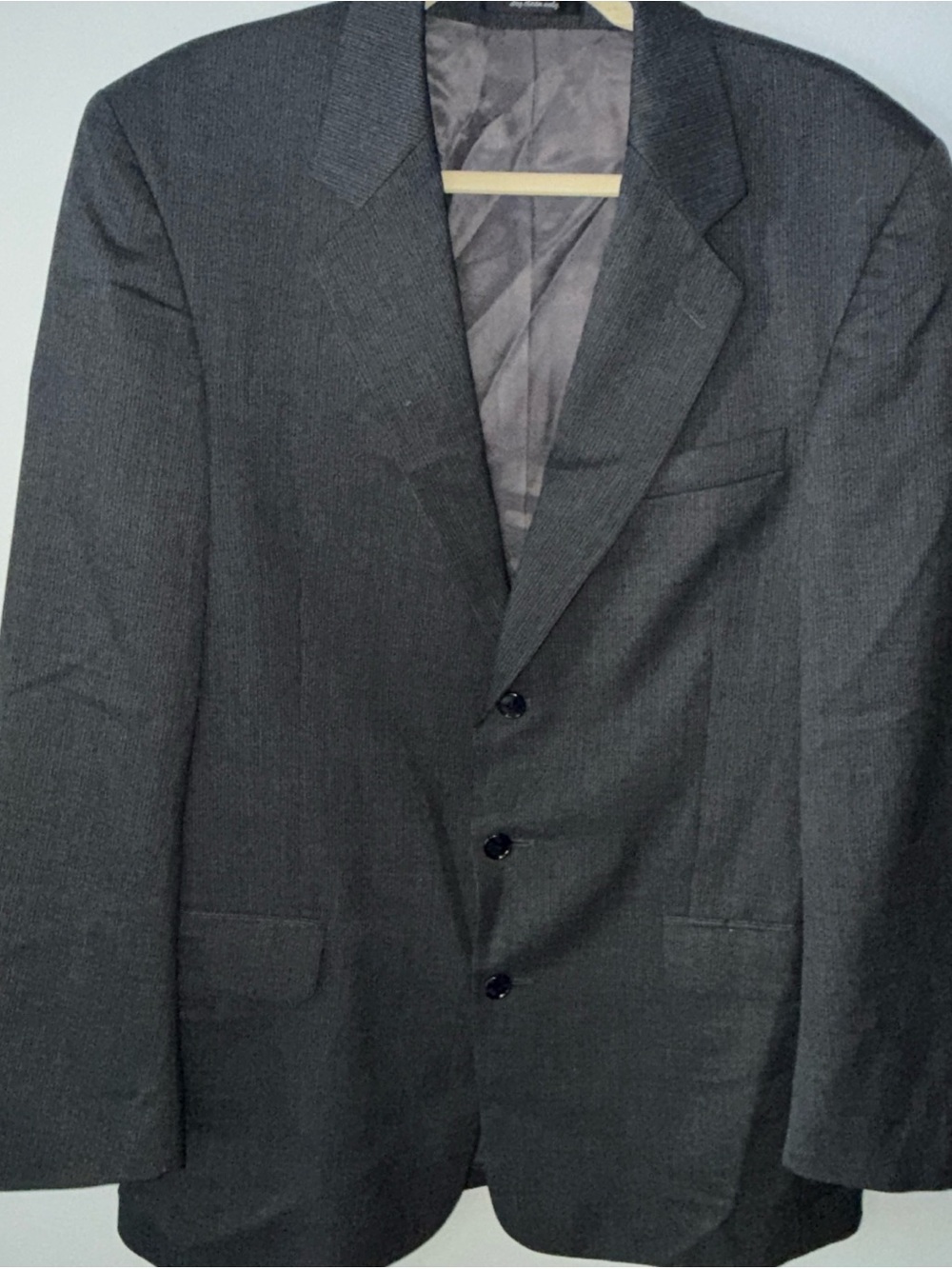 Andrew Fezza Men's Suit Jacket Size L-41 Gray Pinstripe 3 Button